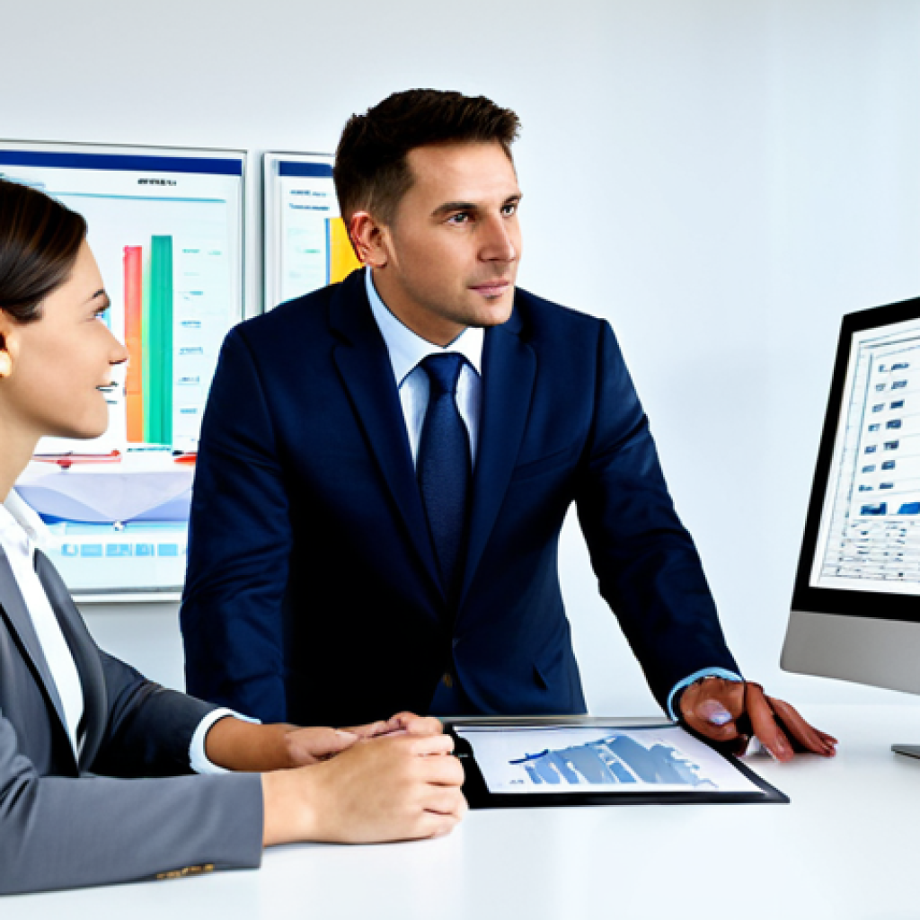 Financial Planning**
A professional financial advisor in a modern office, discussing a detailed household budget with a young couple, showcasing charts and graphs on a screen, fully clothed, appropriate attire, safe for work, perfect anatomy, natural proportions, professional photography, financial planning theme, family-friendly.
**