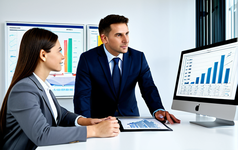 Financial Planning**
A professional financial advisor in a modern office, discussing a detailed household budget with a young couple, showcasing charts and graphs on a screen, fully clothed, appropriate attire, safe for work, perfect anatomy, natural proportions, professional photography, financial planning theme, family-friendly.
**
