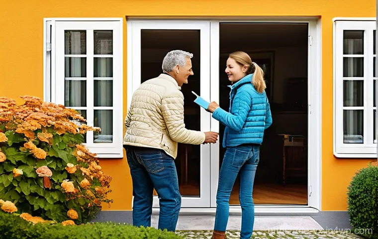 주택 구매 후 유지 관리 계획 세우기 - **Prompt:** A cheerful, diverse German family, consisting of a mother, father, and their two childre...