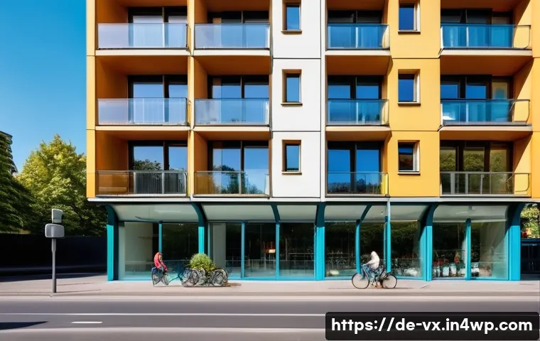 주택 구매 후 투자 가치 평가하기 - A modern Berlin apartment building in the Mitte district, showcasing a vibrant urban setting with ne...