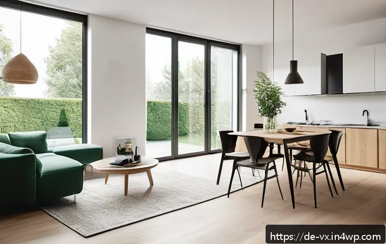 주택 구매 시 가족 구조에 따른 고려 사항 - A modern, flexible open-plan apartment interior designed for couples or singles in Germany, featurin...